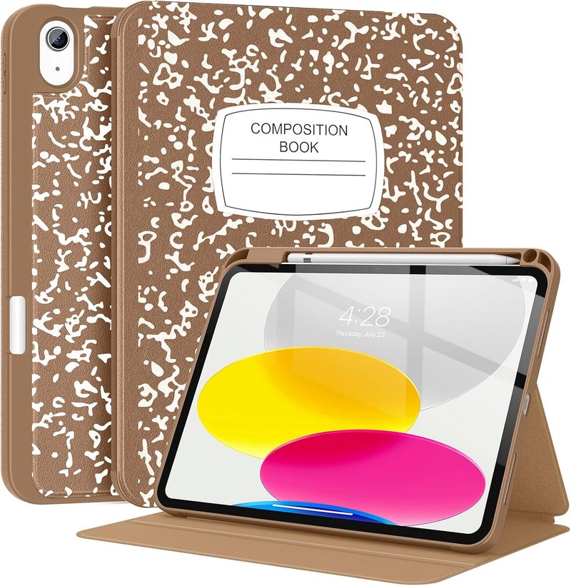 Supveco حافظة لجهاز iPad (A16) الجيل 11 بحجم 11 بوصة (2025)، iPad الجيل 10 بحجم 10.9 بوصة (2022) مع حامل قلم - [استيقاظ/نوم تلقائي]، حافظة فاخرة مع قاعدة قابلة للطي وغطاء خلفي ناعم من TPU - برونزي - Image 1